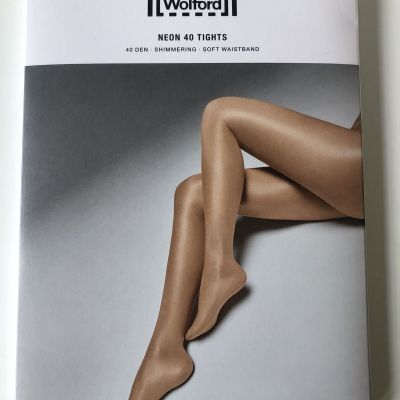 WOLFORD NEON 40 Shiny Pantyhose Size: Medium Color: Anthracite